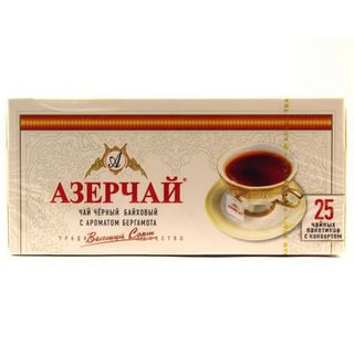 Чай Азерчай БЕРГАМОТ 25пак в конвертах